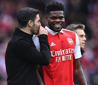 Arsenal manager, Mikel Arteta and Thomas Partey