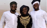 Gifty (middle) with Partey and Nuhu in Egypt