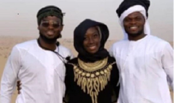 Gifty (middle) with Partey and Nuhu in Egypt