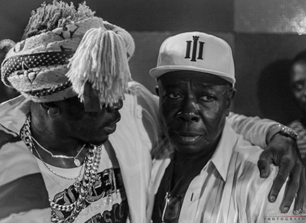 Dancehall artiste, Shatta Wale and his father, Nii Akrama Mensah