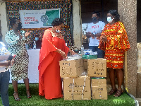 The MP for Krowor, Agnes Naa Momo Lartey, donated some items to mark the day