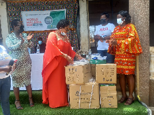 The MP for Krowor, Agnes Naa Momo Lartey, donated some items to mark the day