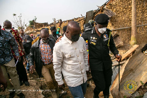 Lands and Natural Resources Minister, Samuel Abdulai Jinapor with the IGP, Dr George Akuffo Dampare