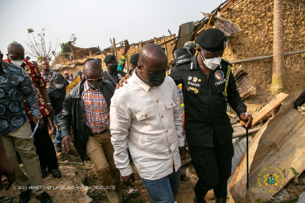 Lands and Natural Resources Minister, Samuel Abdulai Jinapor with the IGP, Dr George Akuffo Dampare