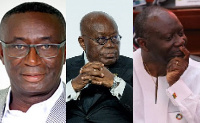 Andy Kwame Appiah-Kubi, President Nana Addo Dankwa Akufo-Addo and Ken Ofori-Atta (from L to R)