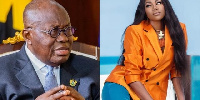 President Akufo-Addo and Yvonne Nelson