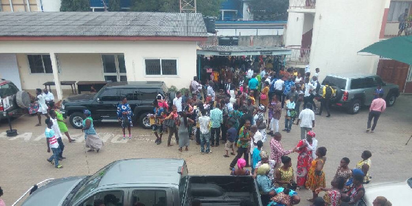 Some parents besieged the Education Ministry to demand answers as the Free SHS start today