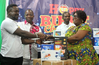 Charles (winner) receiving his items