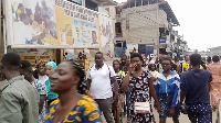 A long queue in front of the office of a network provider