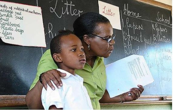 File photo: A teacher with a pupil