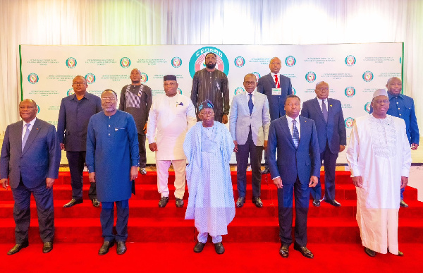 ECOWAS leaders in a group photo after a summit in Abuja