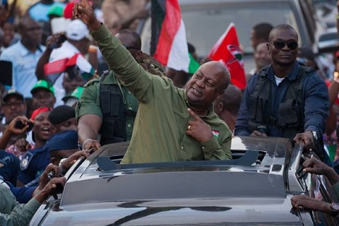 Former President John Dramani Mahama during a rally prior to the 2016 elections