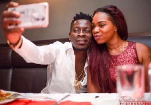 Shatta Wale with his 'former' girlfriend, Shatta Michy