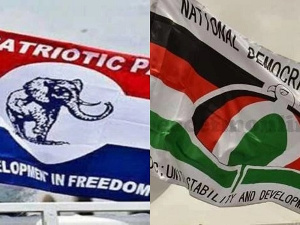 Flags of the NPP and the NDC