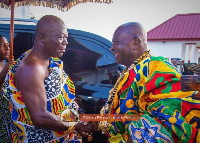 Togbui Sri III with Otumfuo Osei Tutu II