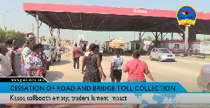 The Kasoa tollbooth is now without the usual heavy traffic