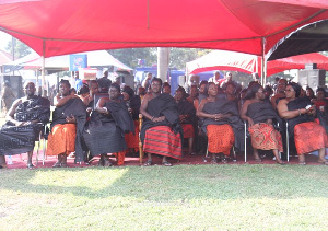 Funeral rites of Nana Afia Kobi Serwaa Ampem II, Asantehemaa. Photo credit: Manhyia Palace/Twitter