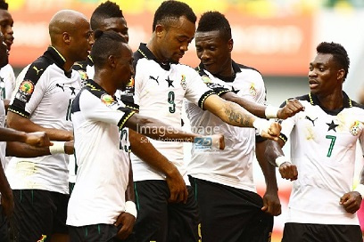 Black Stars celebrating their victory