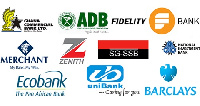 Logos of some banks operating in Ghana