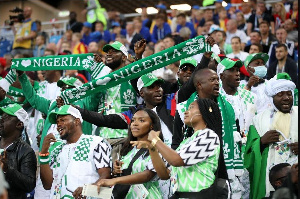 A Photo Of Nigerian Fans At The Stadium