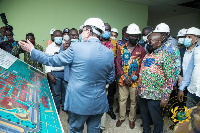 Akufo-Addo has inspected ongoing work on the construction of a 500-bed military hospital