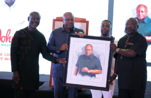 Capt. Rtd. Prince Kofi Amoabeng, John Dramani Mahama and some members of NDC