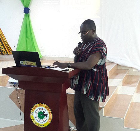 Dr. Ebenezer Appiah-Denkyira speaking at the event