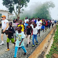 The health walk was held at Apirede on Saturday