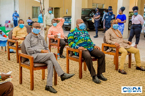 Some members of the Coastal Development Authority at the launch of 'Wear Your Mask' campaign