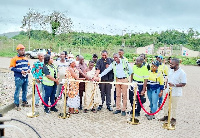 AGAG hands over the constructed pavement to  the people of Nhyieso community