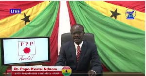 Dr. Papa Kwesi Nduom addresses Ghanaians.