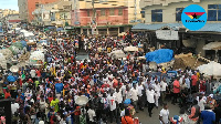 The campaign of Nii Lante Bannerman attracted hundreds of persons in the Central Business District