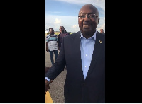 Vice President Dr Bawumia being welcomed at the Kumasi Airport