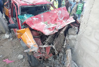 The taxi that killed five on the spot at Tegbi