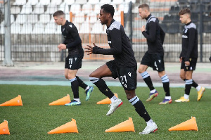 Black Stars defender Abdul Baba Rahma with his colleagues