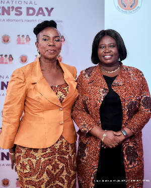 CEO of Stratcomm Africa, Ms Esther Cobbah, and CEO of the Trust Hospital, Dr Juliana Ameh