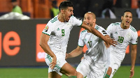 Baghdad celebrating the goal with teammates