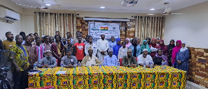 Sheikh Issah Ibrahim  Adam ( third from right) and the dignitaries with beneficiary students