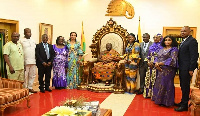 EC's delegation led by Jean Mensa with Asantehene, Otumfuo Osei Tutu II