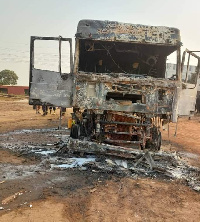 Burnt fuel tanker