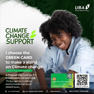 This innovative card directs 1% of usage fees towards environmental and social initiatives in Ghana.