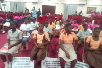 Some pupils at the menstrual health education