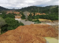 Harmful chemicals like mercury and cyanide have severely contaminated farmland