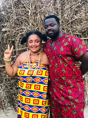 Desmond Akwasi Oduro aka ‘Tameawu’ with actress Vivian Jill