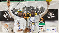 The winners, Ismaila Lamptey and Bernard Nii Bortey