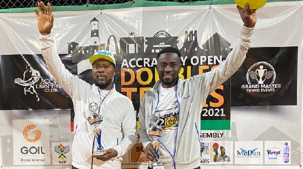 The winners, Ismaila Lamptey and Bernard Nii Bortey