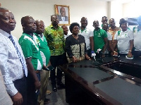 Cecilia Dapaah in a group photo with members of the KMA Subcommittee on Environment and Sanitation