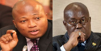 Samuel Okudzeto Ablakwa (left), President Akufo-Addo (right)