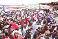 Nana Akufo-Addo was mobbed at Gomoa, Agona and the surrounding towns he visited in the Central regio