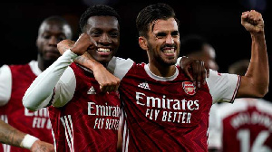 Eddie Nketiah and Dani Ceballos. Photo Credit: Getty